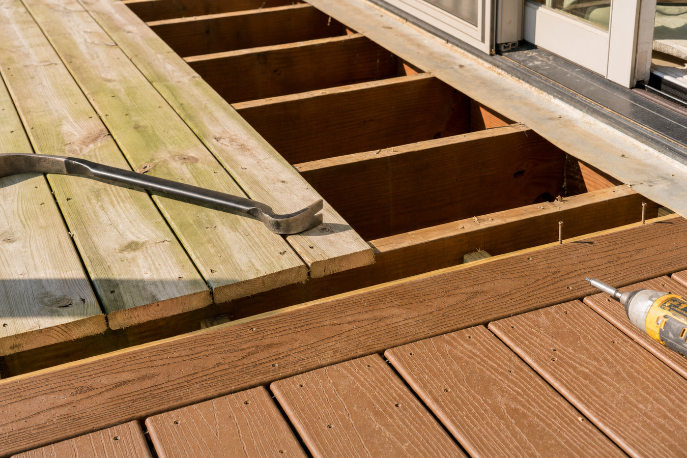 Composite deck installation